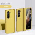 【Emotion HENG】Applicable to Samsung ZFold5 Three-Piece Set Phone Case All-Inclusive Hinge Macaron Protective Cover Liquid Skin Feeling Shell.