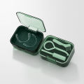 2Layers Orthodontic Retainer Braces Storage Box Teeth Soaking Denture Cleaning.