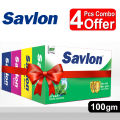 Savlon Soap 100gm 4 pcs Combo (Mild, Fresh, Antiseptic & Lemon Burst). 