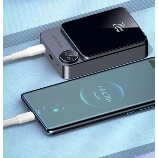 AWEI%20P39K%2015W%20Wireless%20Magnetic%2010000mAh%20Power%20Bank%2022.5W%205A%20PD%2020W%20Super%20Fast%20Charging%20with%20Digital%20Display%20-%20Image%203
