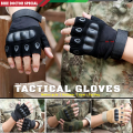 Half Finger Tactical Hand Gloves for Bike V1- 1 Pair. 