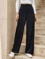 Wide Leg Plazo Pant High Waist Ladies Pants | Stretchable Trendy Formal Pants. 