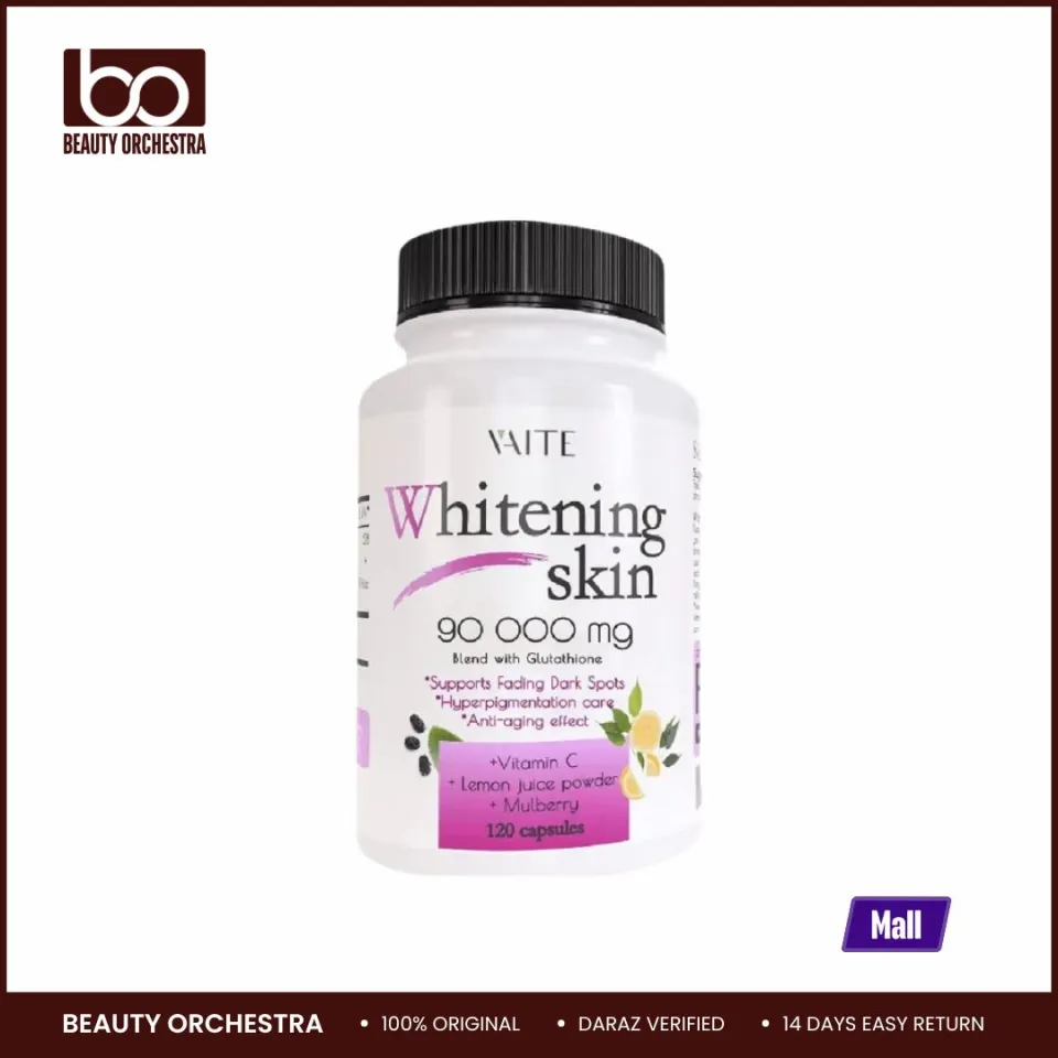 VAITE Skin Whitening Glutathione 90000mg Blend – 120 Capsules (exp 29-05-26)