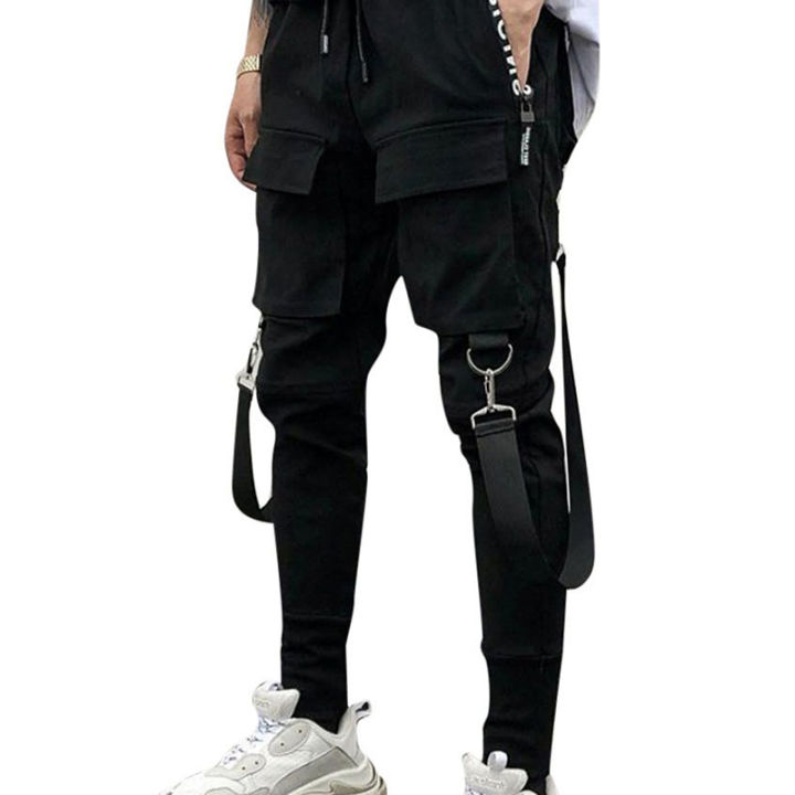 Side%20Pockets%20Pencil%20Pants%20Men's%20%20Patchwork%20Ripped%20Sweatpants%20-%20Image%202