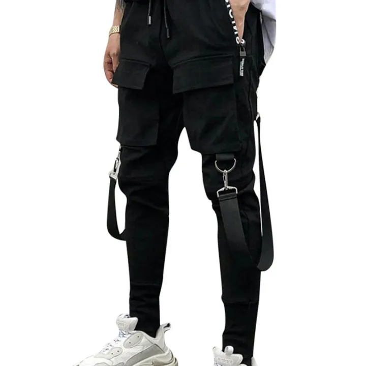 Side%20Pockets%20Pencil%20Pants%20Men's%20%20Patchwork%20Ripped%20Sweatpants%20-%20Image%202