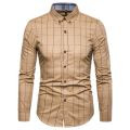 Men's fashion Plaid Cotton Dress Shirts Male High Quality Work shirt Long Sleeve Slim Fit Business Casual Shirt men dress shirt. 