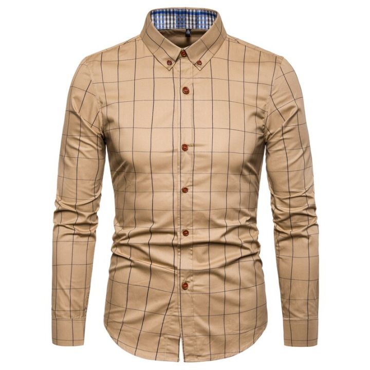 Men's%20fashion%20Plaid%20Cotton%20Dress%20Shirts%20Male%20High%20Quality%20Work%20shirt%20Long%20Sleeve%20Slim%20Fit%20Business%20Casual%20Shirt%20men%20dress%20shirt%20-%20Image%203