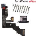 Front Camera Flex For iPhone 6 6P 6s Plus 6sPlus With Proximity Sensor Flex Cable And Earpiece Full Set Screws Replacement.