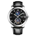 Full automatic hollow genuine flywheel mechanical Mens Watch large dial diamond watches male waterproof belt. 