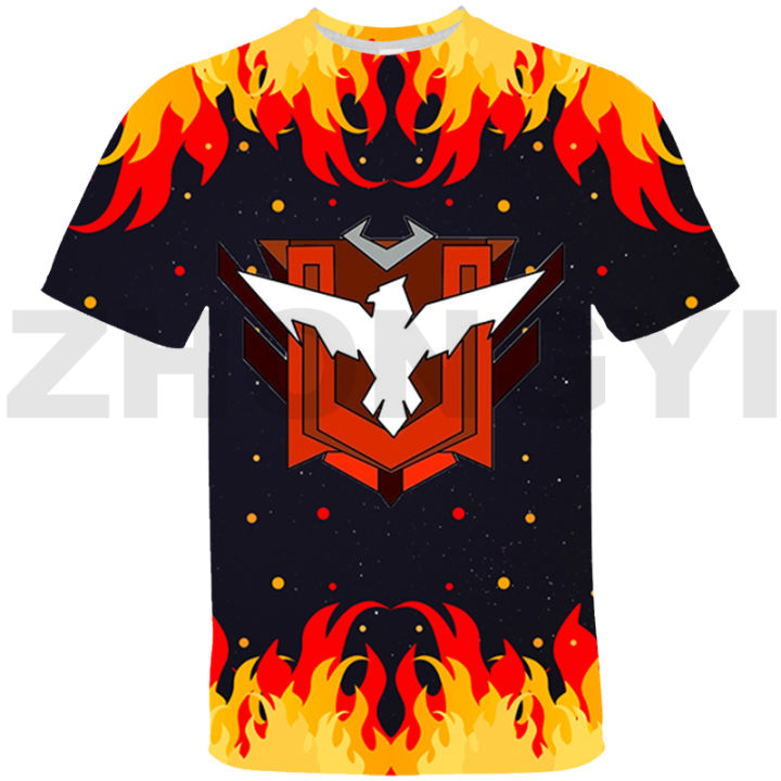 Japan Harajuku Free Fire Garena 3D T-shirt funny cartoon street