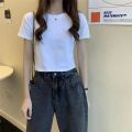 New Chinese-StyleTT-shirt Women【Cotton】Summer Korean Version ofbmChic Sweet Hot Girl Unique Short Top. 