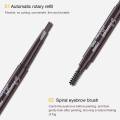 Double Ended Eyebrow Pencil Waterproof Long Lasting No Blooming Rotatable Triangle Tattoo Eyebrow Pen Makeup. 
