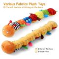 Baby Rattle Musical Caterpillar Worm Soft Infant Plush Toys Educational Interactive Sensory Toy for Babies Newborn Toddler Gift. 