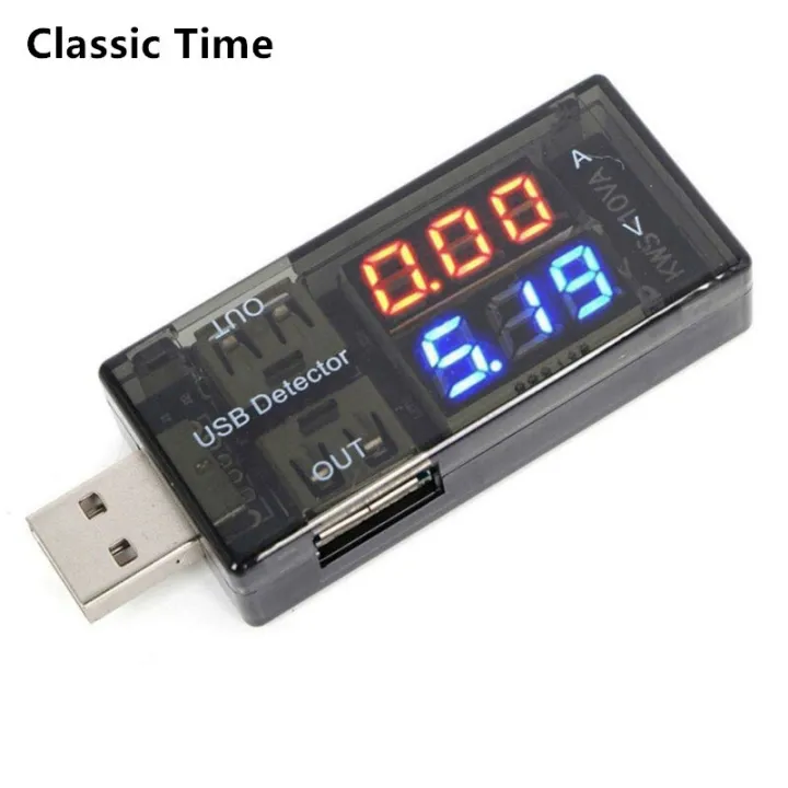 USB current and voltage detector tester USB meter voltage meter tester double table display voltage monitor