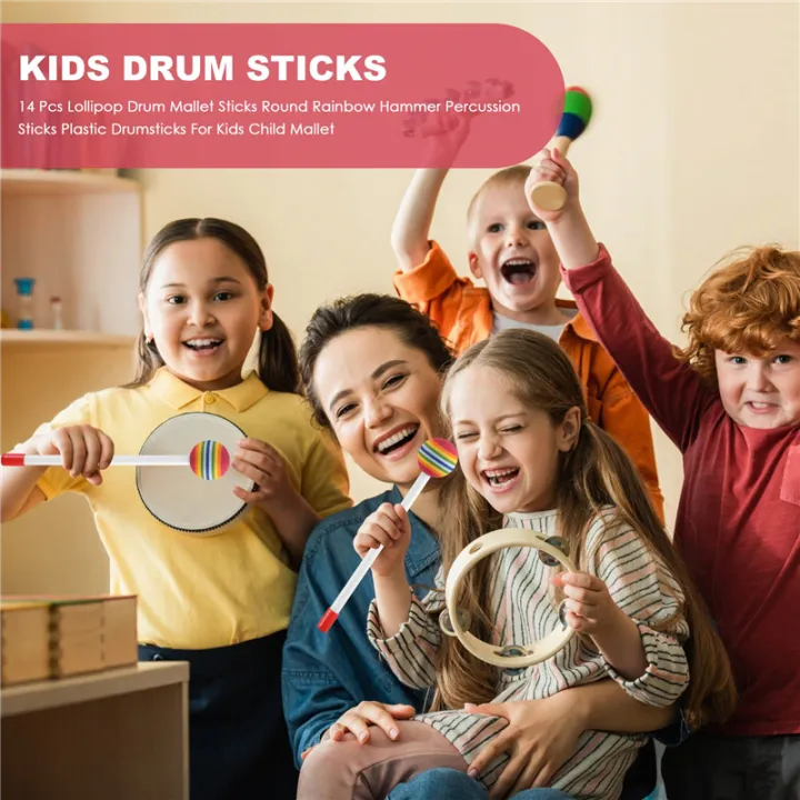 14%20Pcs%20Lollipop%20Drum%20Mallet%20Sticks%20Round%20Rainbow%20Hammer%20Percussion%20Sticks%20Plastic%20Drumsticks%20for%20Kids%20Child%20Mallet%20-%20Image%207