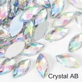 100pcs Glitter Acrylic Horse Eye Non Hotfix Rhinestones Nails Crystals Beads Strass стразы for платье vestidos Dress Nail Art. 