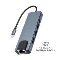 Type-C Hub to 100Mbps RJ45 Ethernet 4K HDMI USB 3.0 2.0 C PD Dock Station for MacBook iPad Samsung S20 Xiaomi 10. 