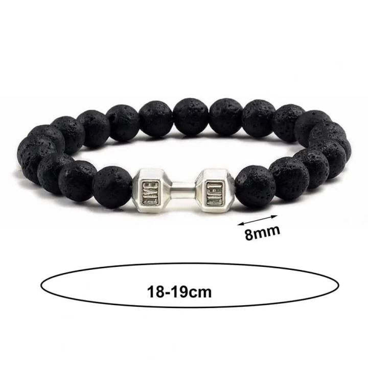 Classic%20Natural%20Black%20Dumbbell%20Bracelet%20for%20Men%20-%20Image%204