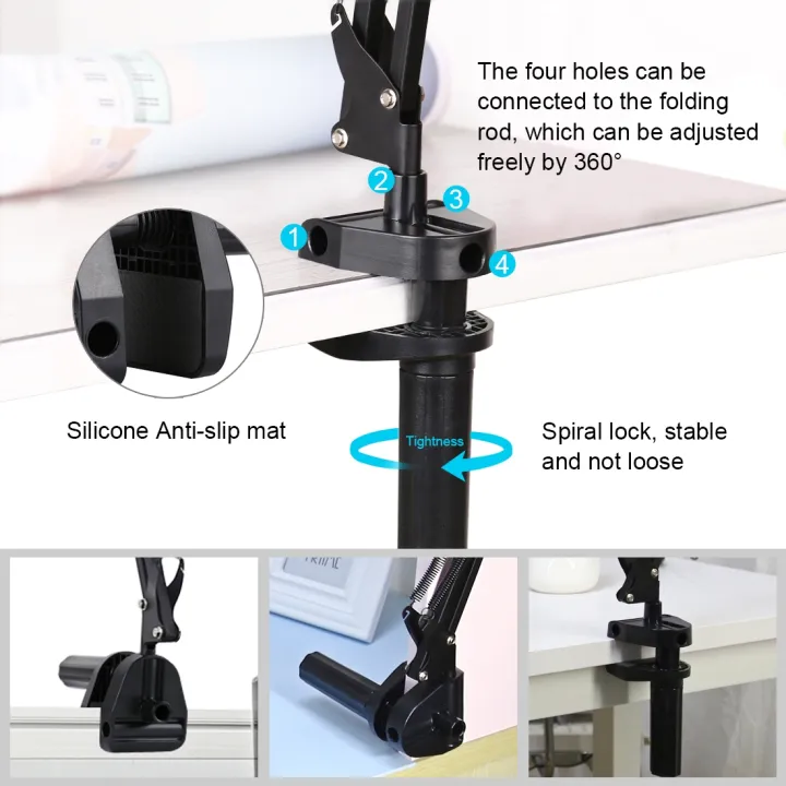 PULUZ%2010.2%20inch%2026cm%20Ring%20Curved%20Light%20+%20Desktop%20Arm%20Stand%20USB%203%20Modes%20Dimmable%20Dual%20Color%20Temperature%20LED%20Vlogging%20Selfie%20Photography%20Video%20Lights%20with%20Phone%20Clamp(Black)%20-%20Image%204