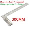 Level & Measuring Layout Tools 12" Inch 300mm L-Shaped 90 Degree Right Angle Try Square Metric Ruler Straight Edge Professional Woodworking Carpenter Aluminum Alloy Measuring Scale Tools Sets. 