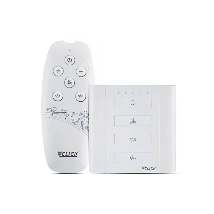 Click Wireless Remote Control Switch 2 Lights 1 Fan with Speed Regulation Dimmer Regulaotor Socket with 1 Year Brand Warranty