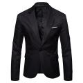 Blazer Long Sleeve Pockets Lapel Suit Coat.