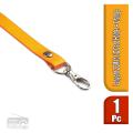 ID Card Strip Ribbon Orange 2CM Lanyard. 