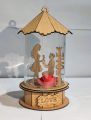 Wooden Cute Couple Decorative Showpiece Lightinig System. 