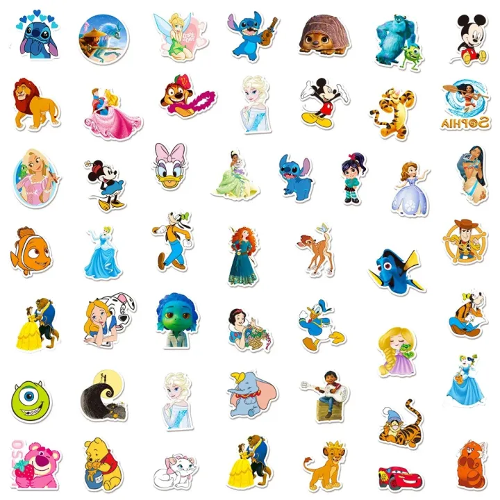 10/30/50/100pcs%20Disney%20Mix%20Cartoon%20Anime%20Stickers%20Kawaii%20Micky%20Princess%20Decals%20Decoration%20Laptop%20Phone%20Suitcase%20Graffiti%20Sticker%20-%20Image%206