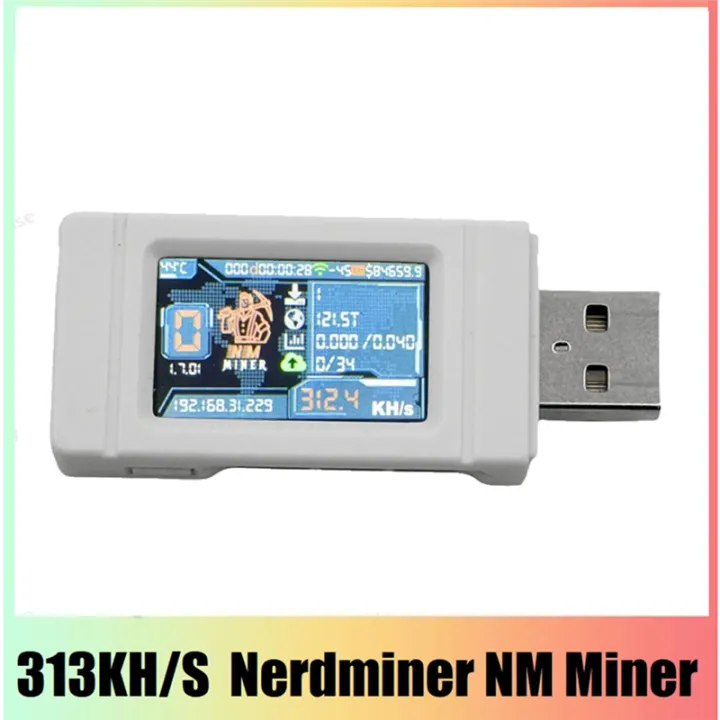 Nerdminer%20NM%20Miner%20USB%20Miner%20313KH/S%20BTC%20Solo%20Mining%20Miner%20with%20Color%20Screen%20Mini%20Bitcoin%20BTC%20Miner%20Nerd%20Miner%20-%20Image%202