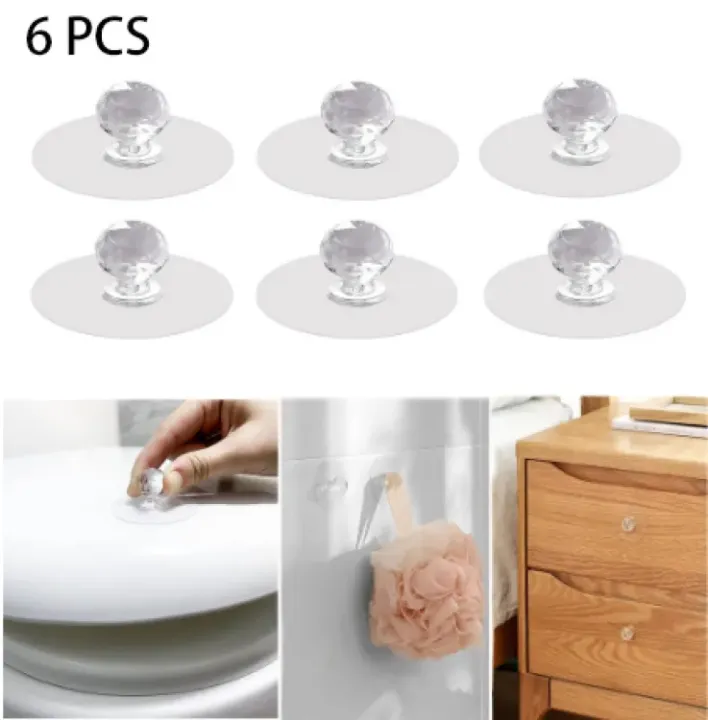 Punch-free%20Crystal%20Drawer%20Handle%20Self-Adhesive%20Acrylic%20Transparent%20Cabinet%20Wardrobe%20Furniture%20-%20Image%205