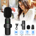 K8 Wireless Microphone Professional Type-C K8 Wireless Lavalier Microphone Upgraded Plug-Play Auto-Syncs Mic For Vlogs Interview Youtubers Wireless Microphone. 