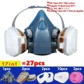 7502 Respirator Mask Protective Mask Industry Painting Spray Dust Gas Mask With 3M 501 5N11 6001CN Chemcial Half face Mask.