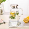 Deli 2600ml or 2200ml High-Quality Glass Pitcher with Handle – Durable Clear Jug for Hot & Cold Beverages, Removable Lid for Easy Refilling & Cleaning.