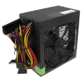 500W PC Power Supply PSU PFC SATA ATX 24-PIN Silent Fan Computer 500 Watt 14cm - black -tested product -black silver - with 1 year warranty.