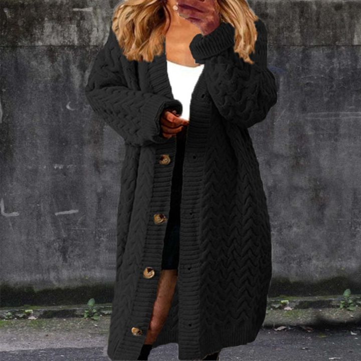 Knitted%20Cardigan%20Thickened%20Twist%20Solid%20Color%20Sweater%20Coat%20-%20Image%204