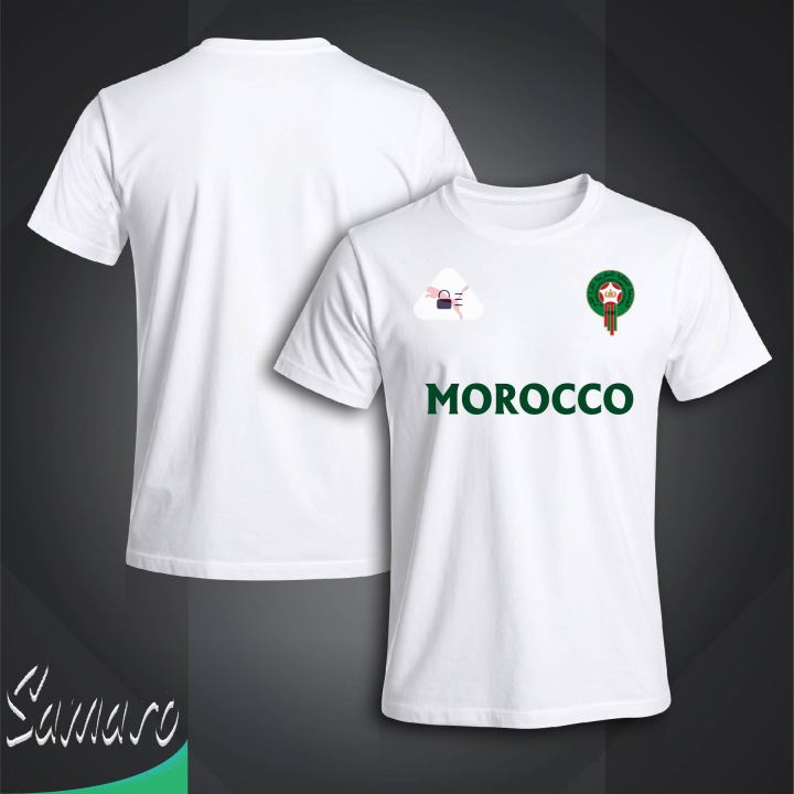 Morocco Short Sleeve Football Jersey For Men - Half Sleeve Morocco t shirt - Morocco Fan Jersey