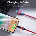 BKWHALE 540 Rotate Charge Magnetic Micro USB / Type C Fast Cable With LED Indicator Magnet 3A Charger Data Cable. 