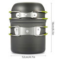 Camping Picnic Barbecue Pot With Single Picnic Portable Folding Pot Outdoor Pot Set 1 Person Cooking Tableware Picnic Pot Pans.