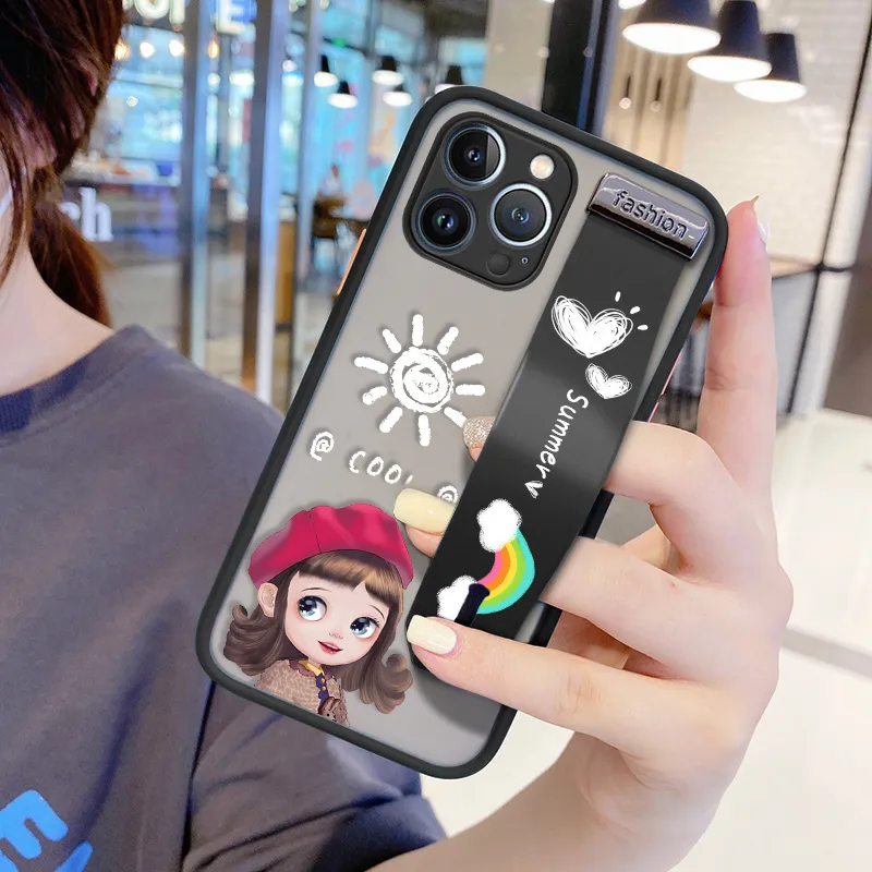 Hontinga for Realme Pro Back Cover With Wristband Cute Red Hood