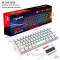 L500 Wired/Wireless Connection Gaming Keyboard 61 Keys Compact Computer Keyboard Type C Connection Mechanical Keyboard With Dynamic RGB Backlight Keyboard For PC Laptop Gamer.
