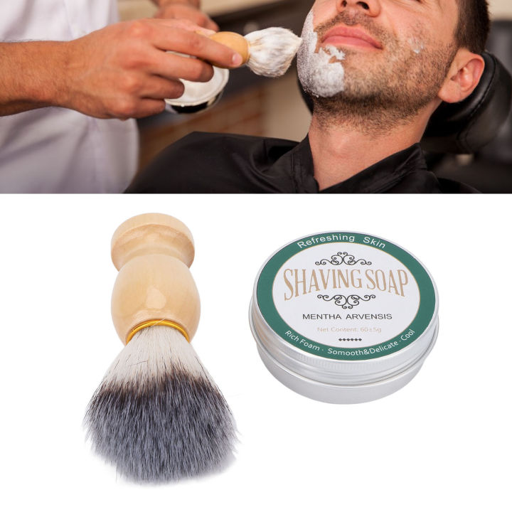 2%20Pcs%2060g%20Shaving%20Soap%20Mint%20Fragrance%20Softening%20Beard%20Men's%20Shaving%20Soap%20Shaving%20Cream%20Shaving%20Brush%20Set%20-%20Image%205