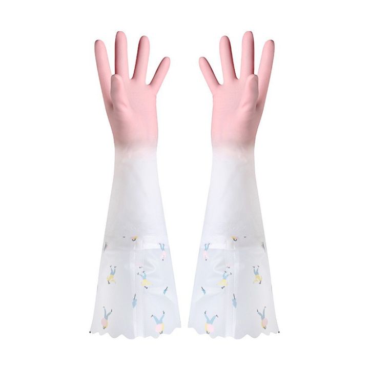 Dishwashing%20Gloves%20Thickened%20Rubber%20Laundry%20Gloves%20Women's%20Waterproof%20Rubber%20Household%20Fleece-Lined%20Durable%20Housework%20-%20Image%205