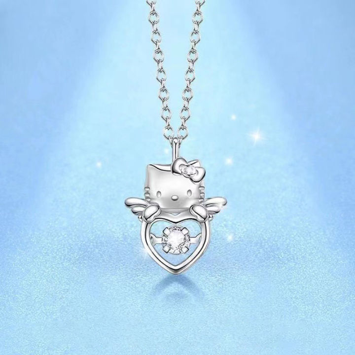 %E3%80%90The-Best%E3%80%91%20Kawaii%20Hello%20Kitty%20Necklace%20Sanrio%20Character%20Silver%20Color%20Zircon%20Heart%20Pendant%20Clavicle%20Chain%20For%20Women%20Birthday%20Gift%20Qoddess%20-%20Image%204