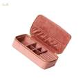 Jewelry Box Organizer Dual Zippers Display Holder Boxes Traveling for Stud.