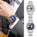 Blue Light Glass Watch Elegant Men's Quartz Watch with Round Dial Formal Business Style Scratch Resistant for Accurate for Men. 