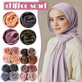 Solid Color Hijab for Women Soft Chiffon 36 Colors Fashion Comfort Long Scarf Elegant Headscarf Breathable Wrap Scarves ASD88. 