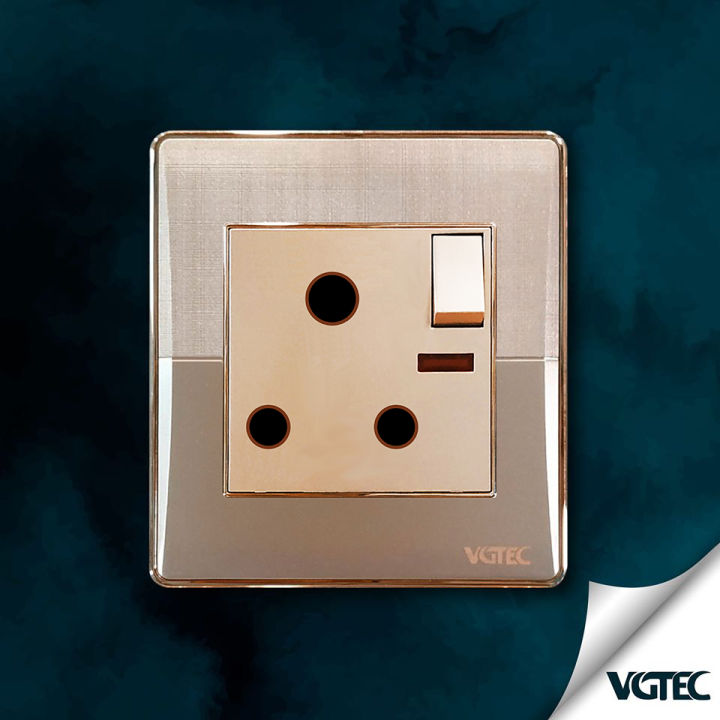 VGTEC - 3 Pin Round Socket /AC Socket /15A Socket  (Platinum series)