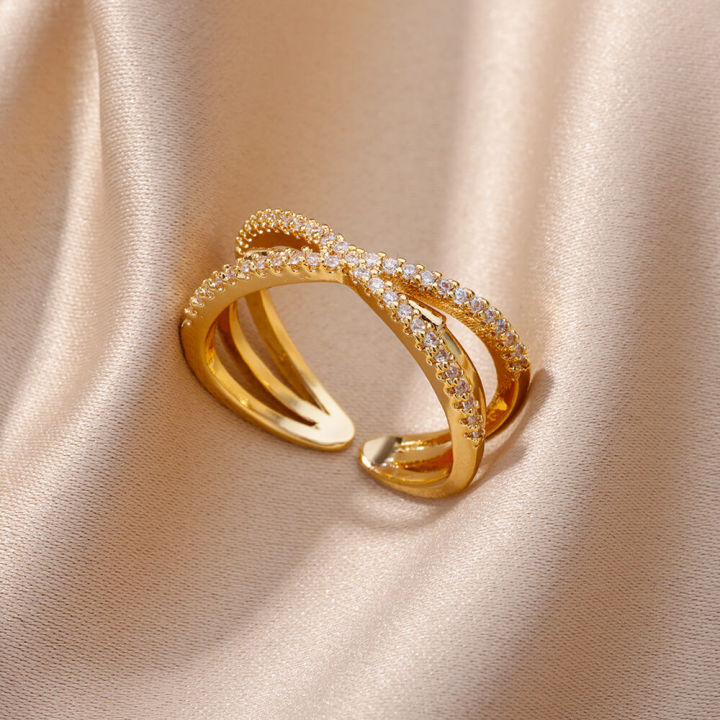Fashion%20Gold%20Color%20Stainless%20Steel%20Rings%20For%20Women%20Chain%20Hollow%20Out%20Crystal%20Zircon%20Finger%20Ring%20Jewelry%202023%20Gift%20anillos%20mujer%20-%20Image%203