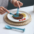 Three-in-one Environmentally Travel picnic Friendly Wheat Straw Tableware Sustainable Knife fork spoon three in one portable 1 set.